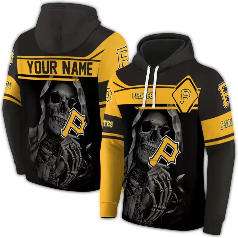 Peronalized Pittsburgh Pirates Grim Reaper AOP Hoodie 1