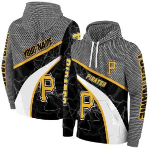 Peronalized Pittsburgh Pirates Hexagonal Mesh All Over Print Hoodie