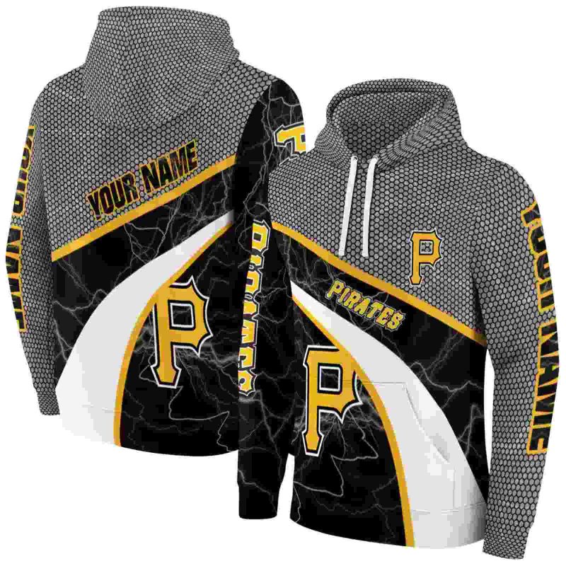 Peronalized Pittsburgh Pirates Hexagonal Mesh AOP Hoodie 1