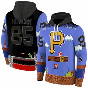 Peronalized Pittsburgh Pirates Mario All Over Print Hoodie