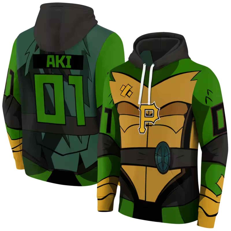 Peronalized Pittsburgh Pirates Superhero Armor AOP Hoodie 1