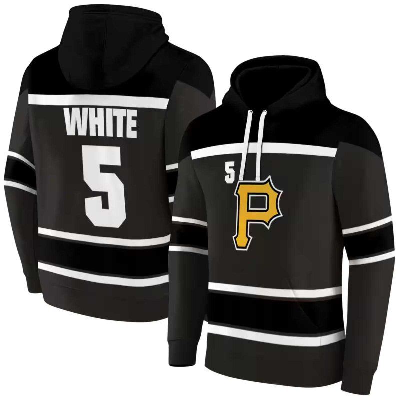 Peronalized Pittsburgh Pirates triped Pattern AOP Hoodie 1