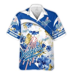 Personalized Los Angeles Dodgers Tropical Floral Hawaiian Shirt