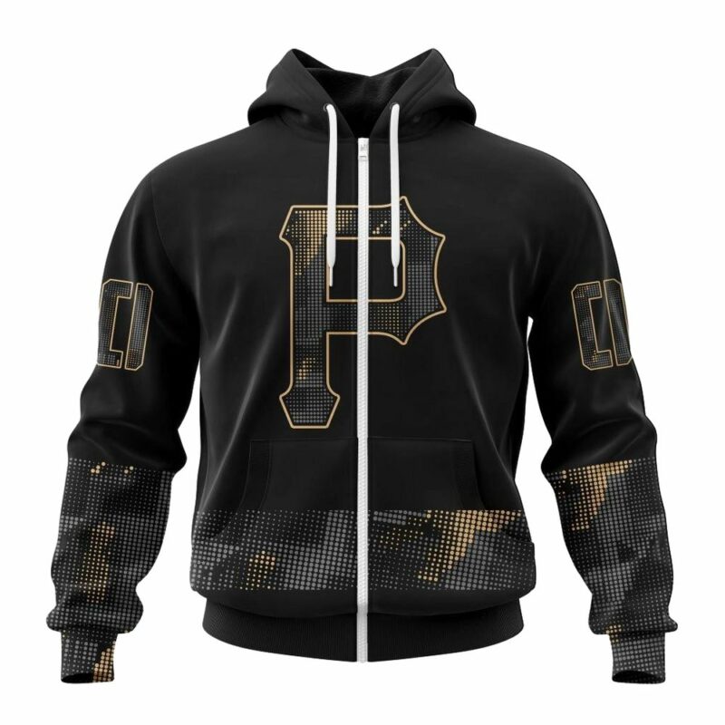 Personalized Pittsburgh Pirates Armed Forces Day Graphic Hoodie for Men/Women - Image 3