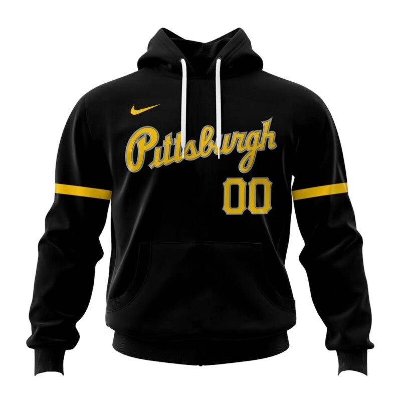 Custom Pittsburgh Pirates Black All Over Print Unisex Hoodie - Perfect Gift - Image 2