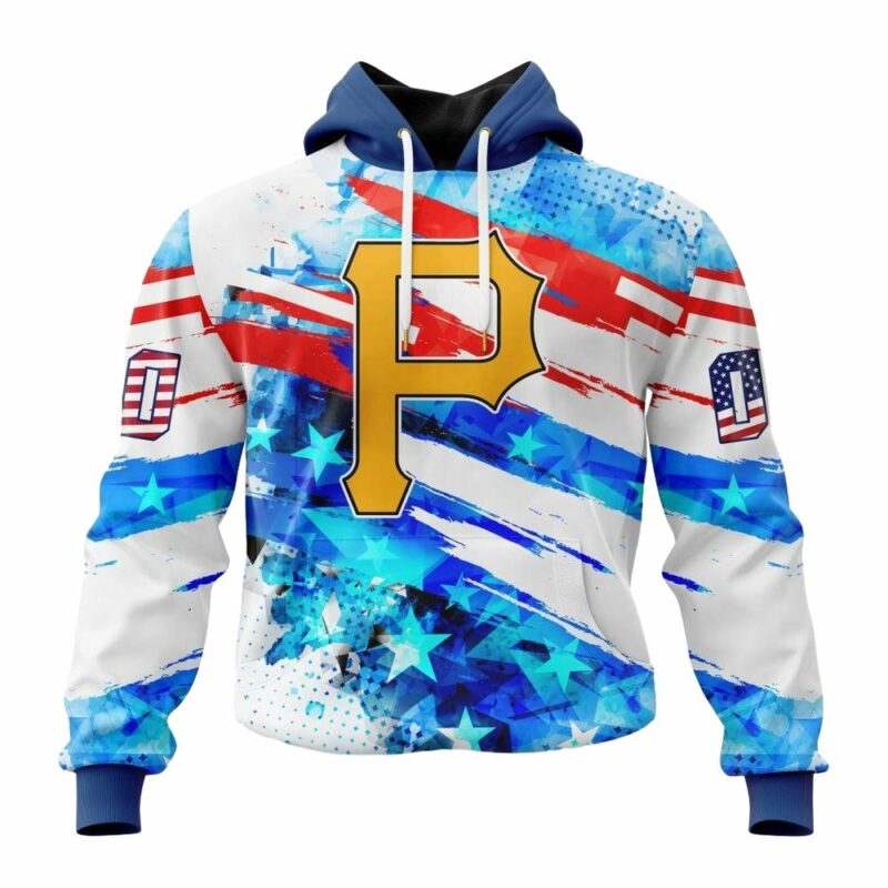 Personalized Pittsburgh Pirates Independence Day Graphic Hoodie for Men/Women - Image 2