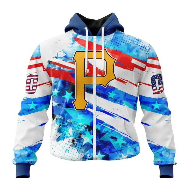 Personalized Pittsburgh Pirates Independence Day Graphic Hoodie for Men/Women - Image 3