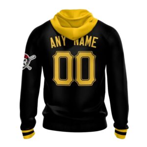 Custom Pittsburgh Pirates Logo Black All Over Print Unisex Hoodie