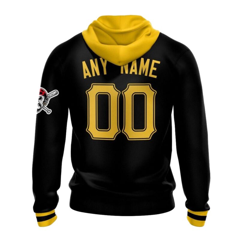 Custom Pittsburgh Pirates Logo Black All Over Print Unisex Hoodie