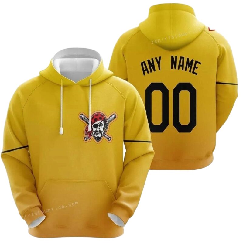 Personalized Pittsburgh Pirates Logo Heart Graphic Unisex Hoodie - Image 4