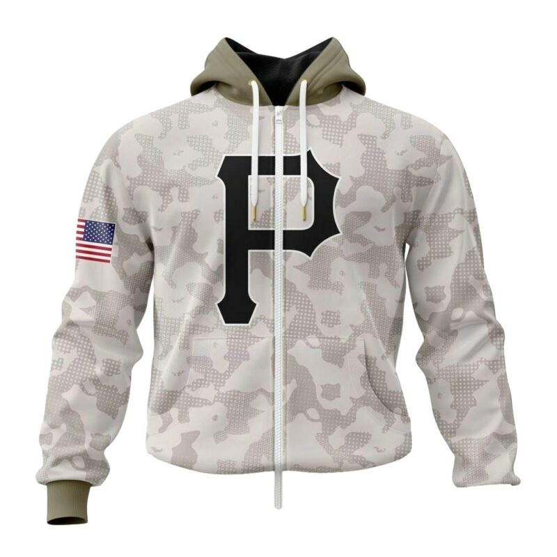 Custom Pittsburgh Pirates Armed Forces Day Graphic Hoodie for Men & Women - Image 3