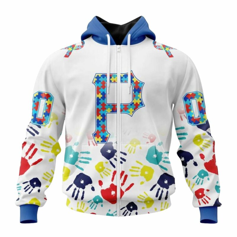 Personalized Pittsburgh Pirates Autism Awareness Graphic Hoodie for All Ages - Image 3