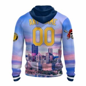 Custom Pittsburgh Pirates Cityscape Graphic Hoodie - Unisex Design