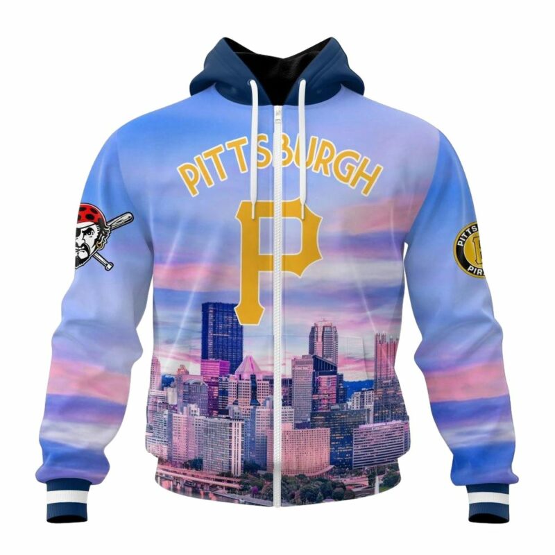 Custom Pittsburgh Pirates Cityscape Graphic Hoodie - Unisex Design - Image 3