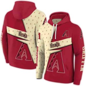 Personalized Arizona Diamondbacks Abstract Shape All Over Print Hoodie
