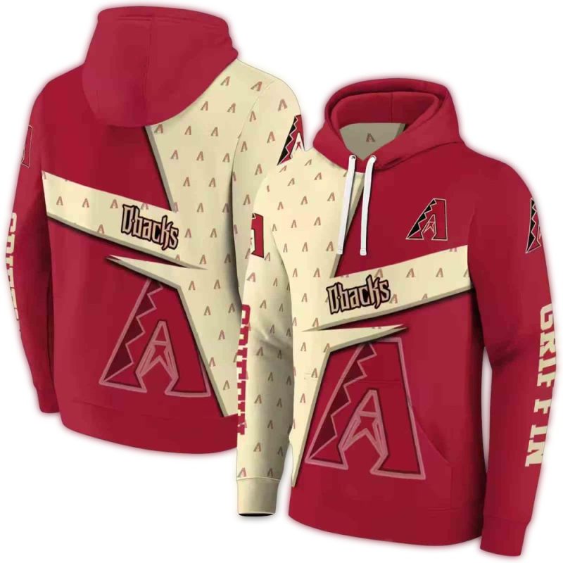 Personalized Arizona Diamondbacks Abstract Shape AOP Hoodie 1