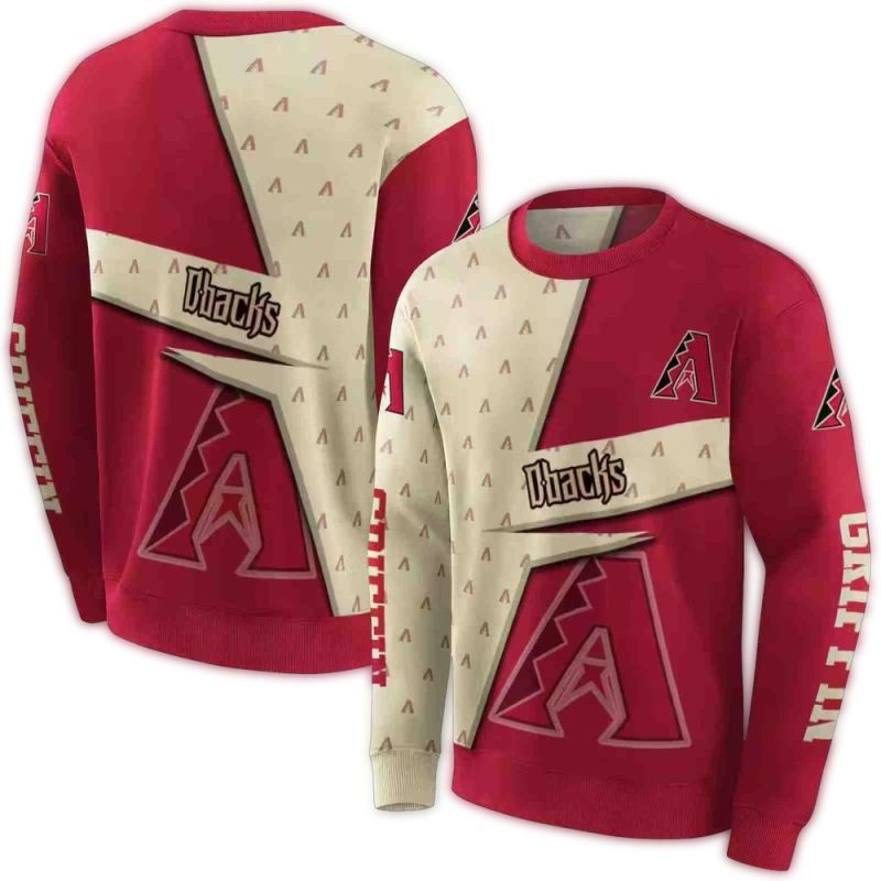 Personalized Arizona Diamondbacks Abstract Shape AOP Sweatshirt 1
