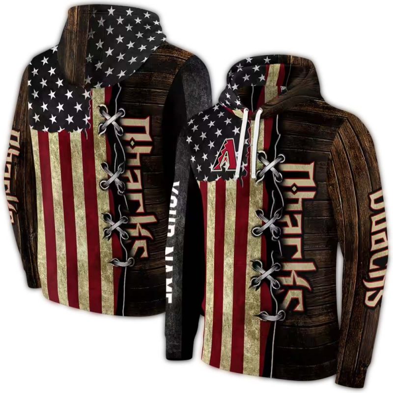 Personalized Arizona Diamondbacks American Pride AOP Hoodie 1