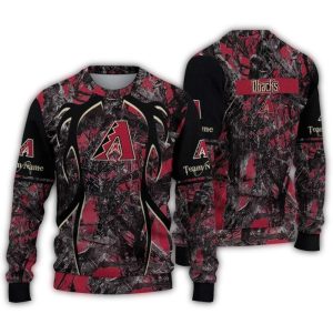 Personalized Arizona Diamondbacks Antlers Pattern Ugly Sweater