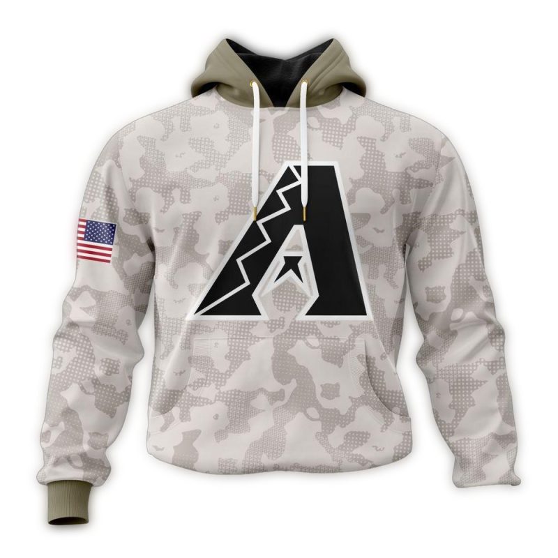 Personalized Arizona Diamondbacks Armed Forces Day AOP Hoodie 1