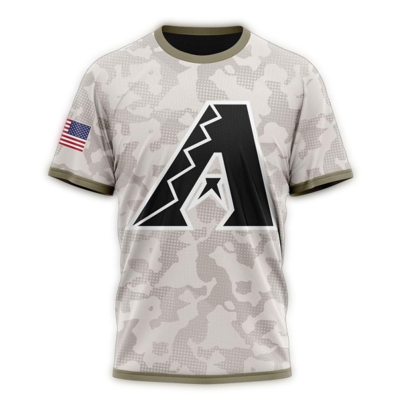 Personalized Arizona Diamondbacks Armed Forces Day AOP T Shirt 1