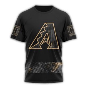 Personalized Arizona Diamondbacks Armed Forces Day Black All Over Print T Shirt
