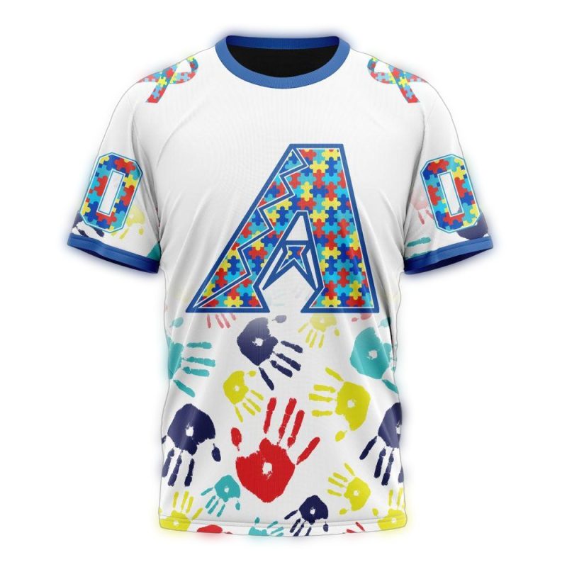 Personalized Arizona Diamondbacks Autism Awareness AOP T Shirt 1