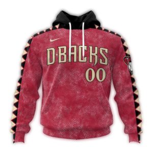 Personalized Arizona Diamondbacks Brush All Over Print Hoodie