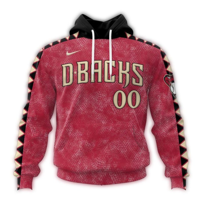 Personalized Arizona Diamondbacks Brush AOP Hoodie 1