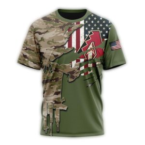 Personalized Arizona Diamondbacks Camo For Veterans Day All Over Print T Shirt