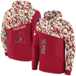 Personalized Arizona Diamondbacks Camo Pattern All Over Print Hoodie