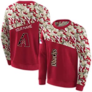 Personalized Arizona Diamondbacks Camo Pattern All Over Print Sweatshirt