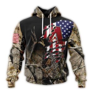 Personalized Arizona Diamondbacks Camo Realtree Hunting All Over Print Hoodie