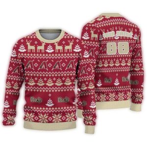 Personalized Arizona Diamondbacks Christmas Ugly Sweater