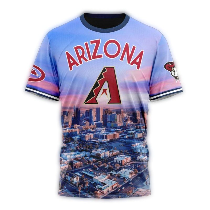 Personalized Arizona Diamondbacks Cityscape AOP T Shirt 1