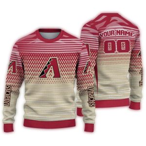 Personalized Arizona Diamondbacks Diamond Mesh Ugly Sweater