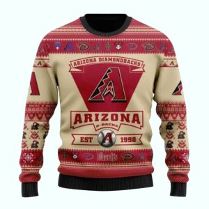 Personalized Arizona Diamondbacks Established 1998 Vintage Christmas Ugly Sweater