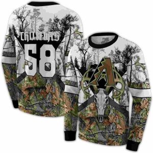 Personalized Arizona Diamondbacks Forest Silhouette All Over Print Sweatshirt