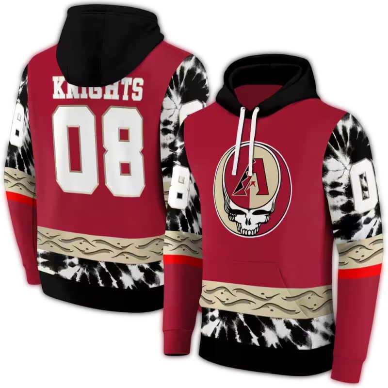 Personalized Arizona Diamondbacks Grateful Vibes AOP Hoodie 1