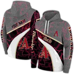Personalized Arizona Diamondbacks Hexagonal Mesh All Over Print Hoodie