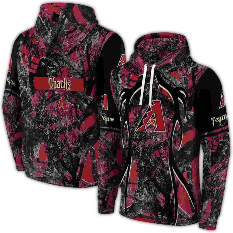 Personalized Arizona Diamondbacks Hunting Theme AOP Hoodie 1
