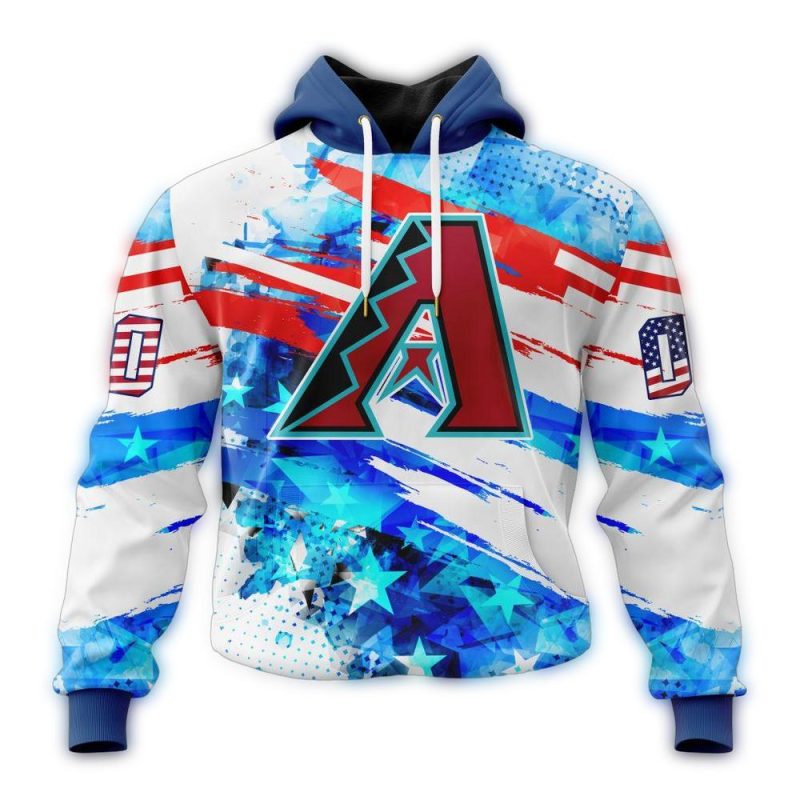 Personalized Arizona Diamondbacks Independence Day 4th Of July AOP Hoodie 1