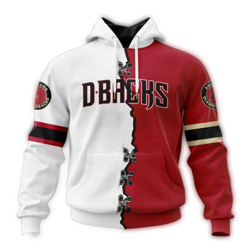 Personalized Arizona Diamondbacks Mix Jersey AOP Hoodie 1