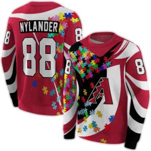 Personalized Arizona Diamondbacks Puzzle Pieces All Over Print Sweatshirt