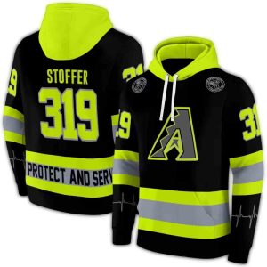 Personalized Arizona Diamondbacks Safety Motif All Over Print Hoodie