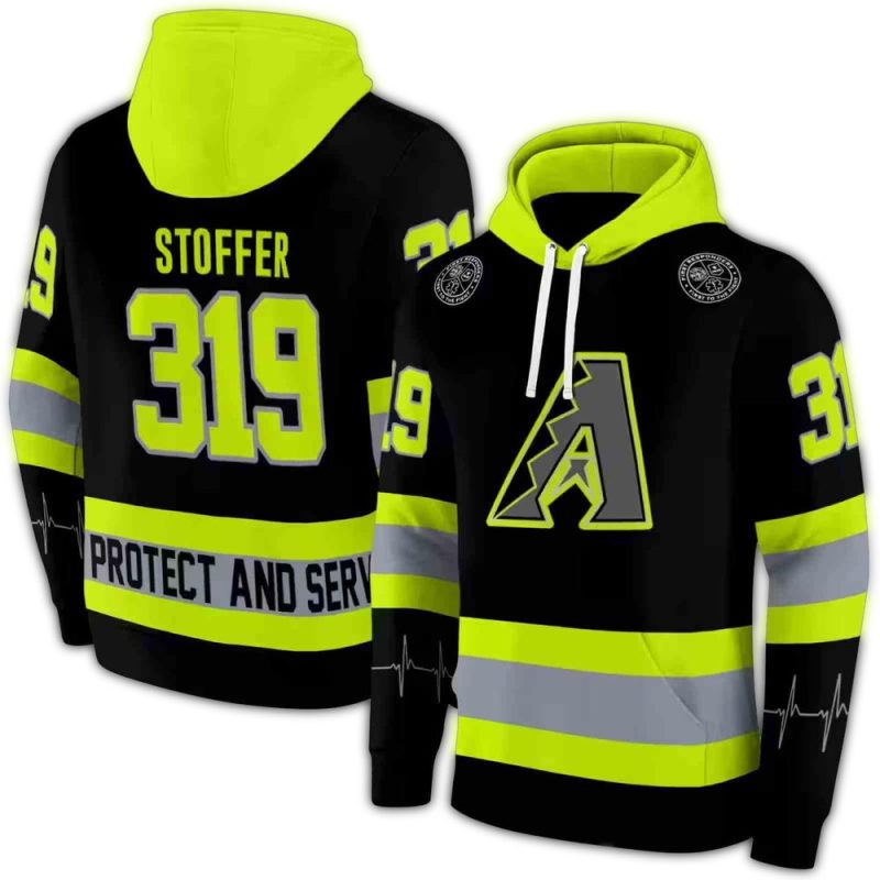 Personalized Arizona Diamondbacks Safety Motif AOP Hoodie 1