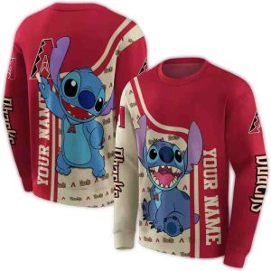 Personalized Arizona Diamondbacks Stitch All Over Print Sweatshirt