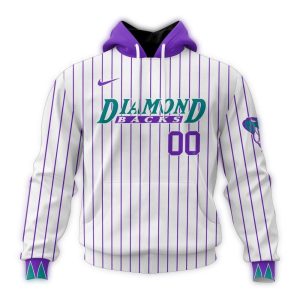 Personalized Arizona Diamondbacks Stripe All Over Print Hoodie