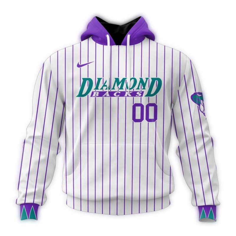 Personalized Arizona Diamondbacks Stripe AOP Hoodie 1