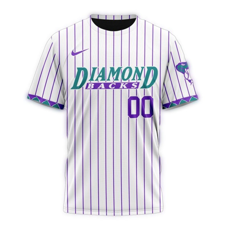 Personalized Arizona Diamondbacks Stripe AOP T Shirt 1